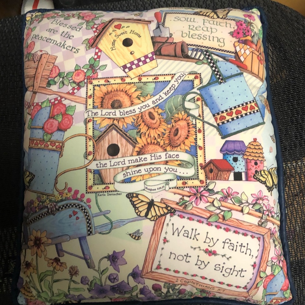 Cute Religious Themed Decorative Cushion- 490 $20 or $15 w/offer
